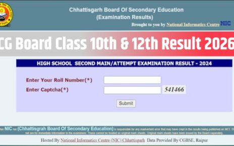 CG Board Class 10th & 12th Result Kab Aayega 2026
