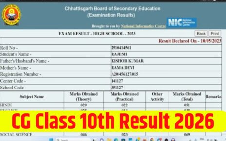 Chhattisgarh Board Class 10th Result 2026 Kab Aaega