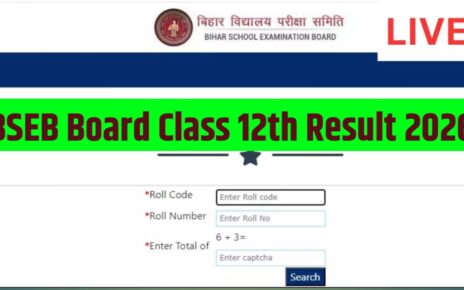 BSEB Board Class 12th Result Checking Link